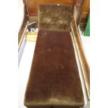 20th cent. Button back upholstered ottoman 'daybed'. 65ins. x 23½ins. x 33ins.
