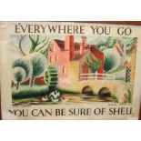 Ellis Family Archive - Posters by Clifford and Rosemary Ellis: 1934 Shell advertising poster "