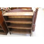 20th cent. Oak 4 shelf open bookcase with galleried back. 37ins. x 43ins. x 10ins.