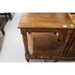19th cent. Mahogany small 2 tier buffet with drawer below. 22 ins. x 31½ins. x 21ins