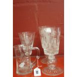 20th cent. Commemorative Glass: George VI tankard 1937 coronation Herbert Goode limited No 571 of