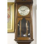 19th cent. Beech Vienna style wall clock.