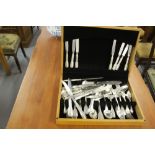 20th cent. Canteen of Christofle plated cutlery in presentation box.