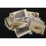 Military Postcards: WWI including real photo Naval to Mrs Archard, Potterne, Nr. Devizes plus