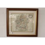 Maps: Robert Morden map of Wiltshire. Framed and glazed 16ins. x 14ins.