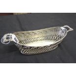 Hallmarked Silver: Filigree worked basket with English import marks and country of origin 8oz.