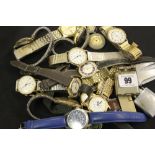 Watches: Various mechanical and quartz wrist watches inc. Marvin, Timex, Dulux, Sekonda etc. (9)