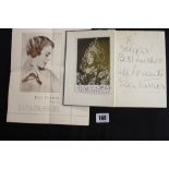 Autographs: Eva Turner as Turandot photocard plus book 'My Life of Music' signed by Miss Turner '