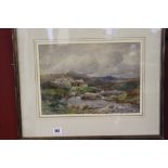 Early 20th cent. John Bates Noel watercolour inscribed "A Stream Near Dolgetty", framed 14ins x