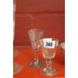 18th cent. Glass: Georgian ale glass plus another. (2)