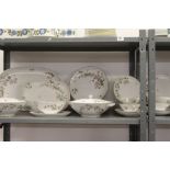 20th cent. Ceramics: Franconia "Apple Blossom" 6 place settings sets a pair of tureens and covers, 5