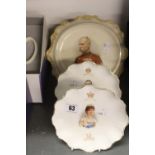 Royal Doulton: Commemorative dishes Coronation 1911 transfer prints to King George and Queen Mary,