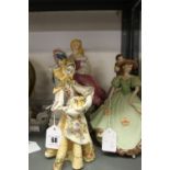 20th cent. Coalport figurines 'Summer Love' AF, 'Midsummer Stroll', 'Brighton Promenade', '