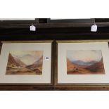 19th cent. Charles Frederick Buckley 1812-1869 watercolour 'Alpine study with figures', signed lower