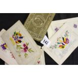 Military: WWI: Princess Mary tin 1914 plus WWI silk cards RFA, RAMC 5 with inset cards, 9 used 11 in
