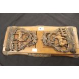 20th cent. Black Forest style carved extending bookends. 17½ins.