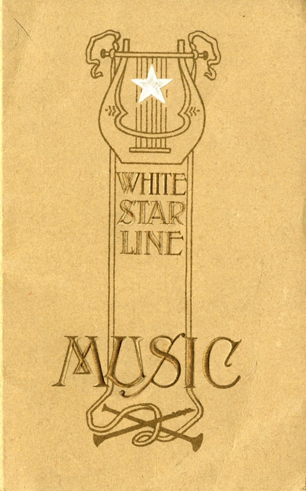 WHITE STAR LINE: Music book. Although dated 1932 the cover is of the style used on the Titanic.