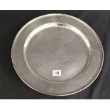 LINER: International Mercantile Marine silver plated circular serving tray, impressed company