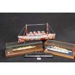 R.M.S. TITANIC: Modern souvenir models including - one made of Coal, Unity Gifts, constructed out of