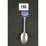 R.M.S. OLYMPIC: Hallmarked silver souvenir teaspoon depicting the liner at sea, the type which would