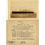 WHITE STAR LINE: R.M.S. Adriatic abstract of logs, all showing Titanic's Captain E.J. Smith in