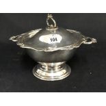 WHITE STAR LINE: Goldsmith & Silversmiths Company Regent plate decorated tureen on circular stand.