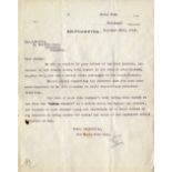 R.M.S. TITANIC: White Star Line passenger department letter to Sarah, John Gill's wife,