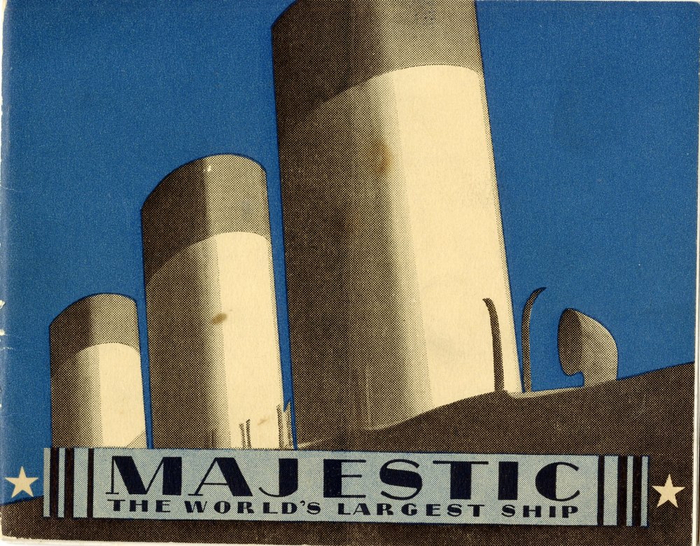 WHITE STAR LINE: R.M.S. Majestic, The World's Largest Ship publicity brochures, circa 1922. (2)