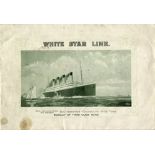 R.M.S. OLYMPIC/BRITANNIC: White Star Line Royal and United States Mail Steamers -Southampton -