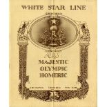 WHITE STAR LINE: 1923 R.M.S. Majestic, Olympic, Homeric, publicity brochure printed by The Liverpool