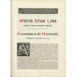 WHITE STAR LINE/BOOKS: Extremely rare T.H. Ismay, hardbound volume presented to the managers, with