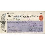 R.M.S. TITANIC: Relief fund cheque to the family of Thomas James Everett, a Third Class passenger