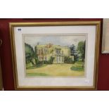 Devizes Interest: J. Maddocks 1960 watercolour "Old Park House", signed lower right. 14ins. x