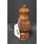 19th cent. Coquilla nut carved sand or pounce pot 4¼ins.