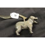 20th cent. Brass nut cracker in the form of a dog, patent no 273180.