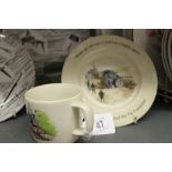 20th cent. Ceramics: Wedgwood "Thomas The Tank Engine" mug and plate.