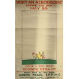 Royal Air Force Posters: Unusual 1930s 'Visit an Aerodrome Empire Air Day, May 29th' at Royal Air