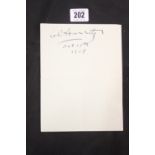 Autograph for Composer and Pianist Vladimir Horowitz on a single sheet of paper.