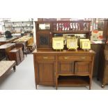 20th cent. Mahogany arts & crafts sideboard/buffet. Base having one long drawer (stamped Maple & Co)