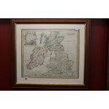Maps: Robert Morden Britannia Rohana. Framed and glazed. 17ins. x 14½ins.