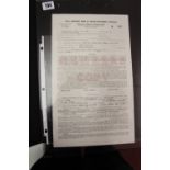 ELVIS PRESLEY: Unusual hand signed Las Vegas contract 1974. A one sheet two sided legal size