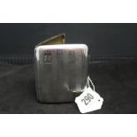 Hallmarked Silver: Cigarette case Birmingham M.H. Meyer Ltd 2oz.