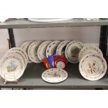 20th cent. Ceramics: Spode Christmas plates, 1970, 71, 72, 73, 74, 75, 76, 77, 78, 79, 80, 81,