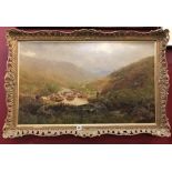 *Morrish 1872: Oil on canvas North Tiegg Dartmoor signed lower left gilt frame 35ins. x 21ins.