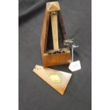 Late 19th Century: Metronome by Maelzel Paquet 1815/ 1846 brass plaque to front of case bearing