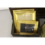 Picture Frames: Gilt frames, picture size 12ins. x 15½ins x 2 and a 8½ins. x 12ins. all glazed. (