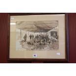 Jack Merriott 1901- 1968: Watercolour Devizes cattle Market, signed lower right framed and glazed,