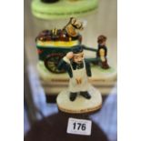 Advertising Guinness: Draymen with cart horse Carlton ware figure, red stamp to base. 3½ ins. plus a