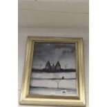 Linda Anne: Watercolour "French Chateaux" initialed, framed & glazed 10ins. x 13½ins.