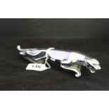 Automobilia: Car mascot chrome Jaguar no 7/10091/1 W.B.B. pitting to surface. 7ins.